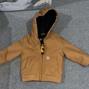 Carhartt Brown Hooded Work Jacket - Kids